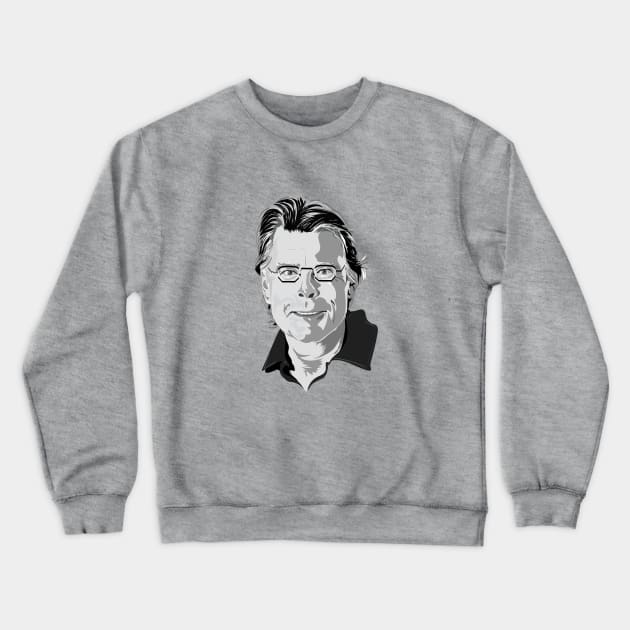 Portrait of Stephen King Crewneck Sweatshirt by Slownessi